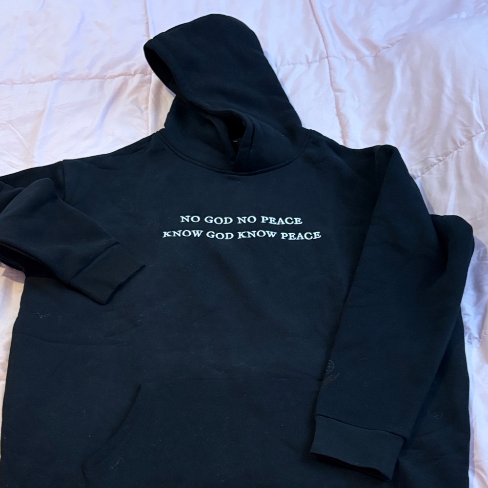 Inspirational Black Hoodie with Quote